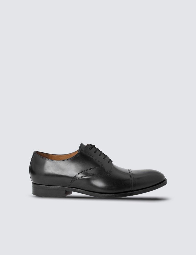 Black Derby Lace Up Shoe Hawes Curtis