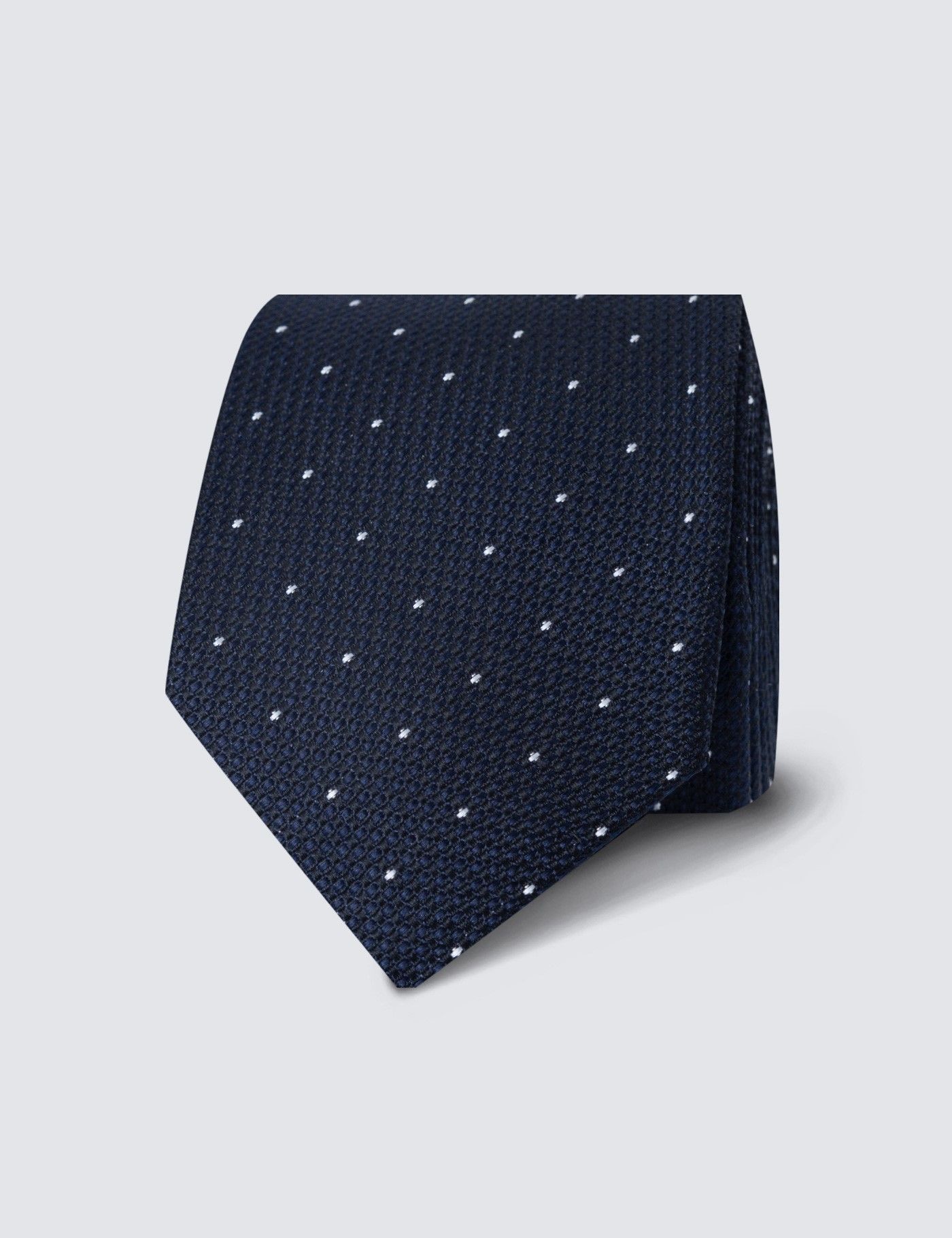 Men S Navy Small Spot Tie 100 Silk