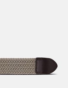 Taupe Plaited Stretch Belt-preview2