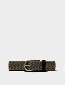 Olive Plaited Belt