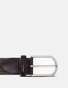 Olive Plaited Belt