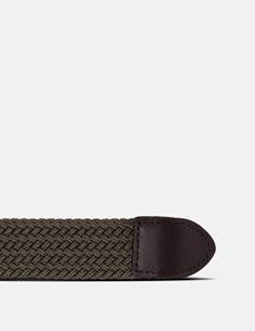 Olive Plaited Belt