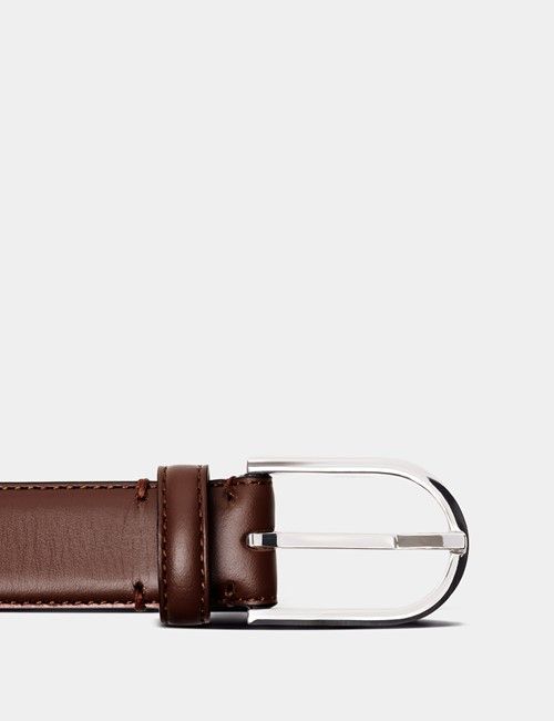 Formal Chocolate Brown Leather Belt-preview