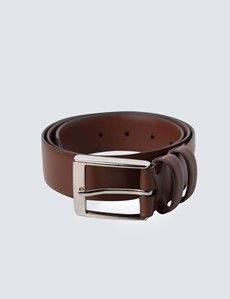 Men's Tan Leather Belt