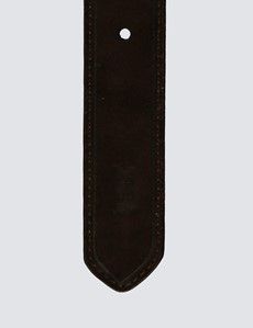 Men's Brown Suede Leather Belt-preview3