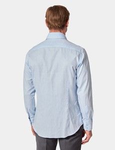 Slim Fit Blue Paisley Jacquard Curtis Shirt