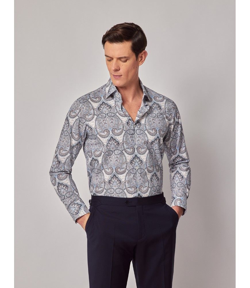 fr2ゴルフ Paisley Full Pattern Polo Shirt fr2ゴルフ Paisley Full Pattern Polo Shirt Paisley Blue Golf
