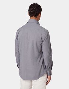 Slim Fit Navy & White Geometric Curtis Shirt