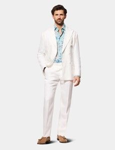 Slim Fit Aqua Blue Floral Curtis Shirt