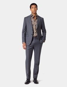 Slim Fit Black & Brown Paisley Curtis Shirt