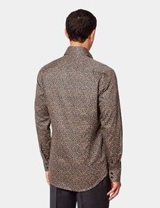 Slim Fit Navy & Yellow Floral Curtis Shirt