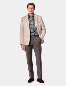 Slim Fit Black & Grey Paisley Curtis Shirt