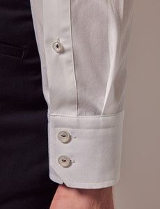 Slim Fit White Curtis Shirt - Contrast Detail
