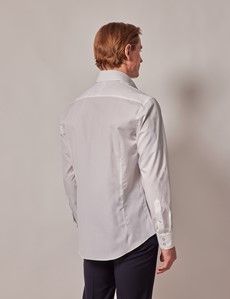 Slim Fit White Curtis Shirt - Contrast Detail