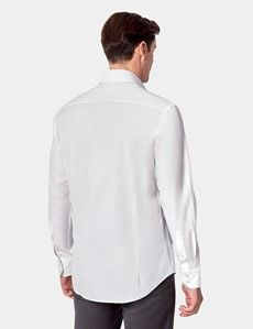Slim Fit White Curtis Shirt - Contrast Detail