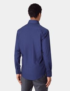 Slim Fit Navy Curtis Shirt - Contrast Detail