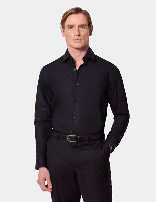 Slim Fit Navy Poplin Curtis Shirt
