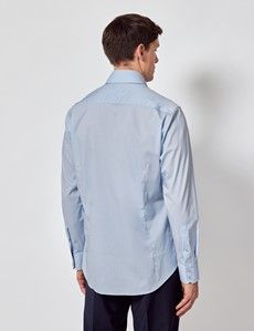 Slim Fit Light Blue Curtis Shirt - Contrast Detail
