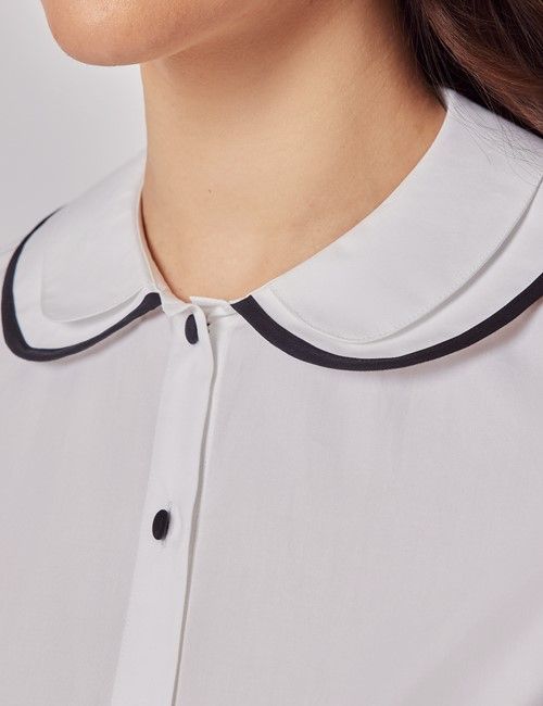 White Double Collar Semi Fitted Boutique Shirt-preview
