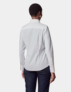 White Broderie Panel Boutique Shirt