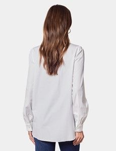 Relaxed Fit White Pintucked Boutique Shirt