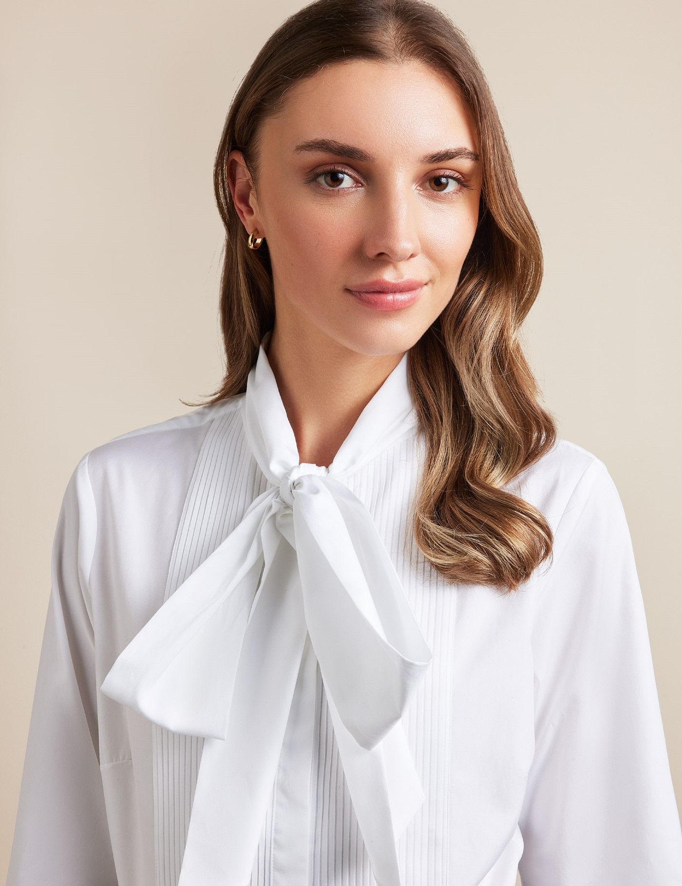 Semi-Fitted White & Blue Butcher Stripe Shirt