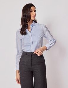 Blue & White Stripe Boutique Shirt - Bib Front-preview4