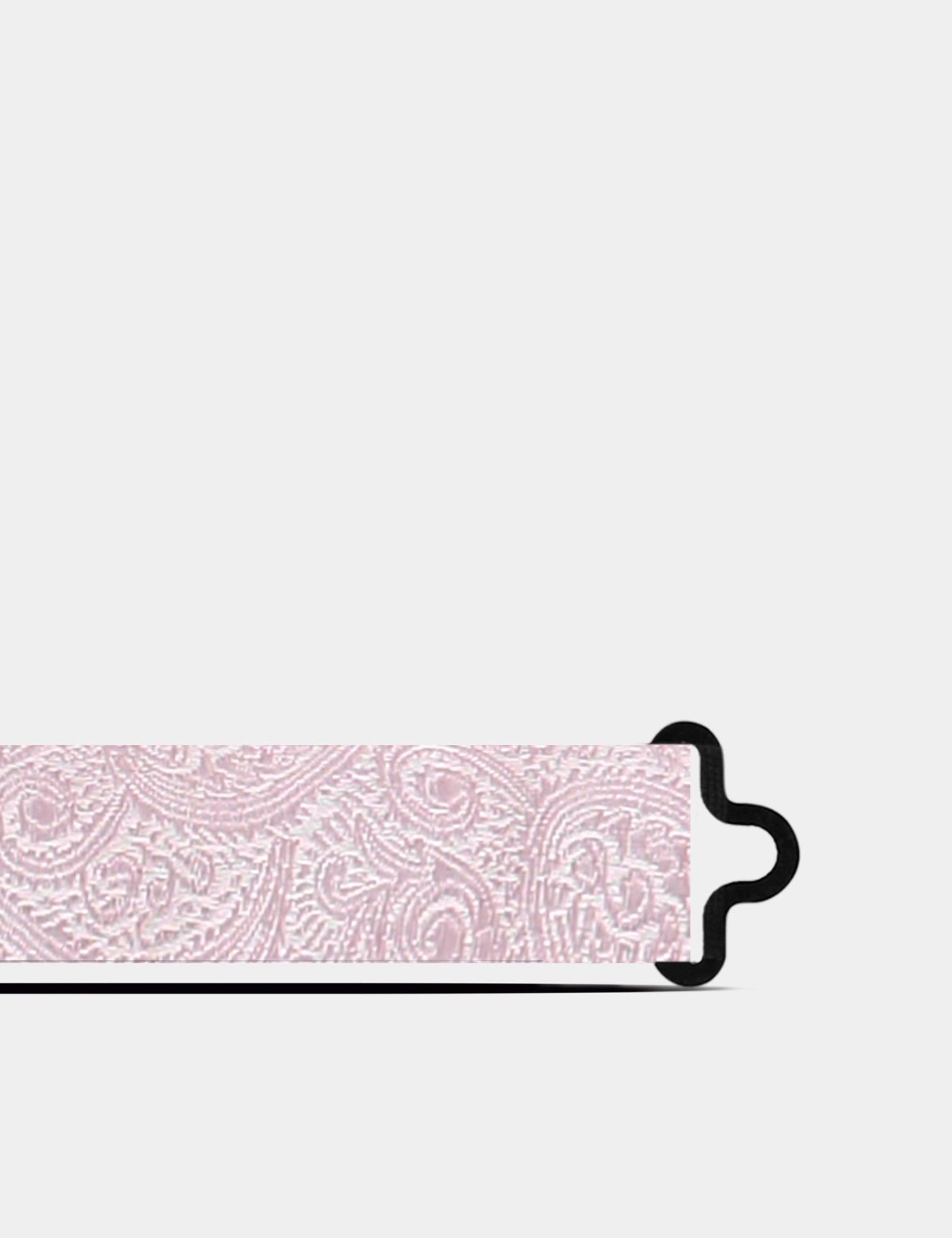 Light Pink Jacquard Paisley Silk Bow Tie - Ready Tied-preview