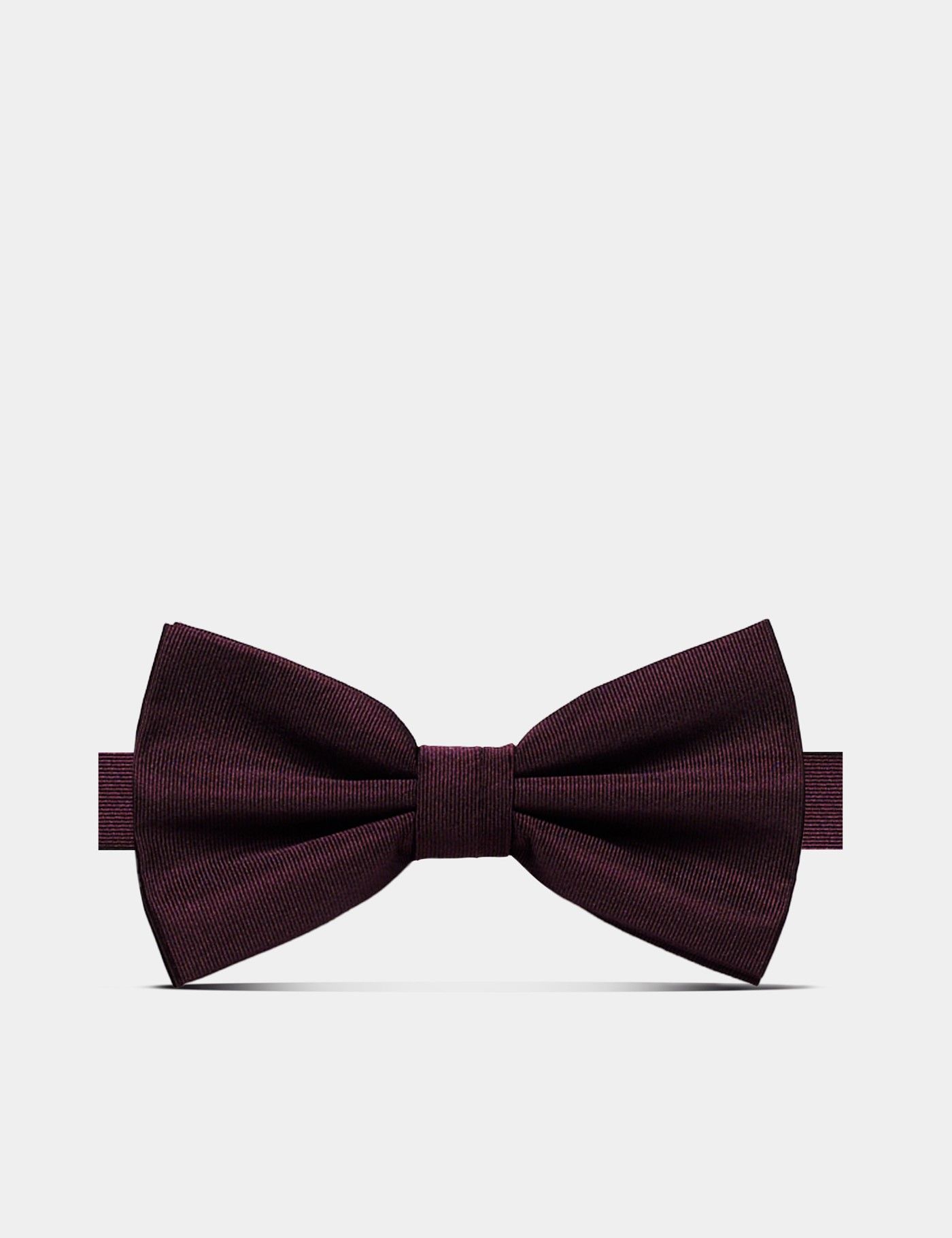 Burgundy Repp Silk Bow Tie – Ready Tied