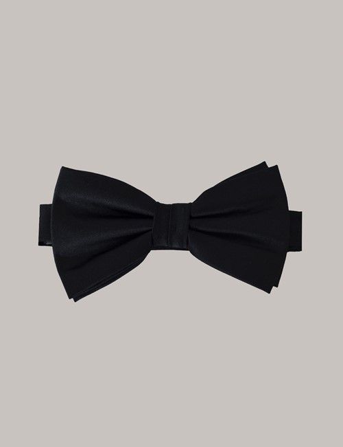 Black Silk Bow Tie 