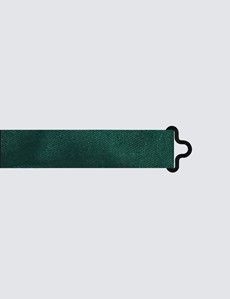 Men's Green Plain Silk Bow Tie - 100% Silk-preview1