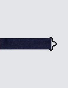 Navy Silk Bow Tie - Ready Tied-preview1