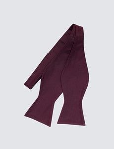 Wine Silk Bow Tie
