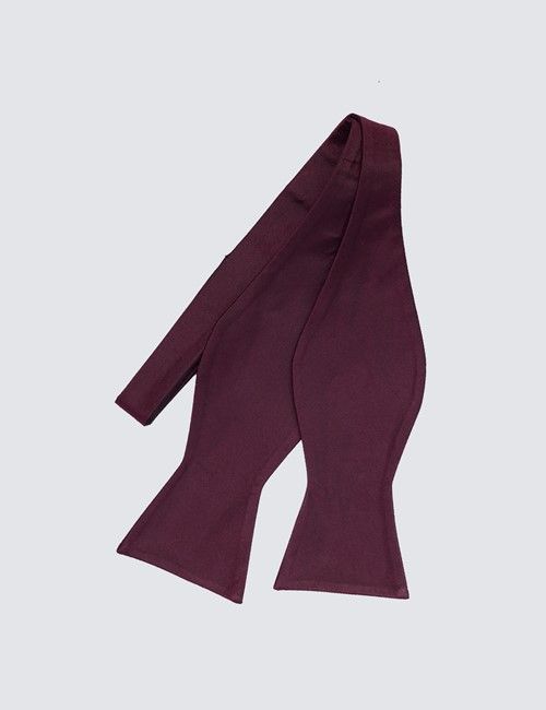 Wine Silk Bow Tie