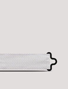 Off White Spun Silk Large Bow Tie – Ready Tied-preview1