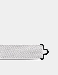 Off White Spun Silk Large Bow Tie – Ready Tied-preview1