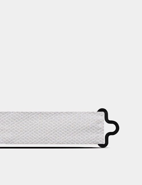 Off White Spun Silk Large Bow Tie – Ready Tied-preview