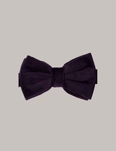 Dark Purple Velvet Bow Tie – Ready Tied