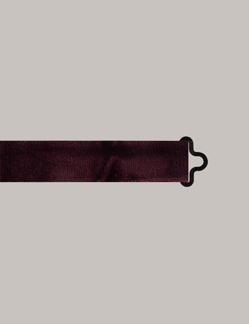 Wine Velvet Bow Tie – Ready Tied-preview