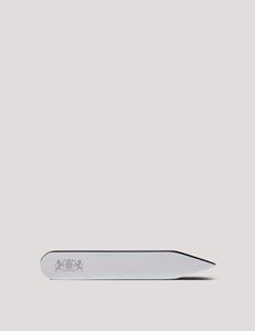 Silver Collar Stiffeners  - Crest Detail