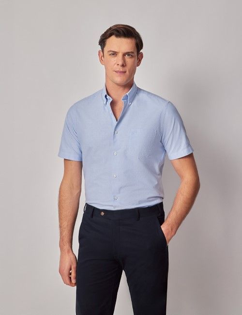 Blue Oxford Shirt - Short Sleeve