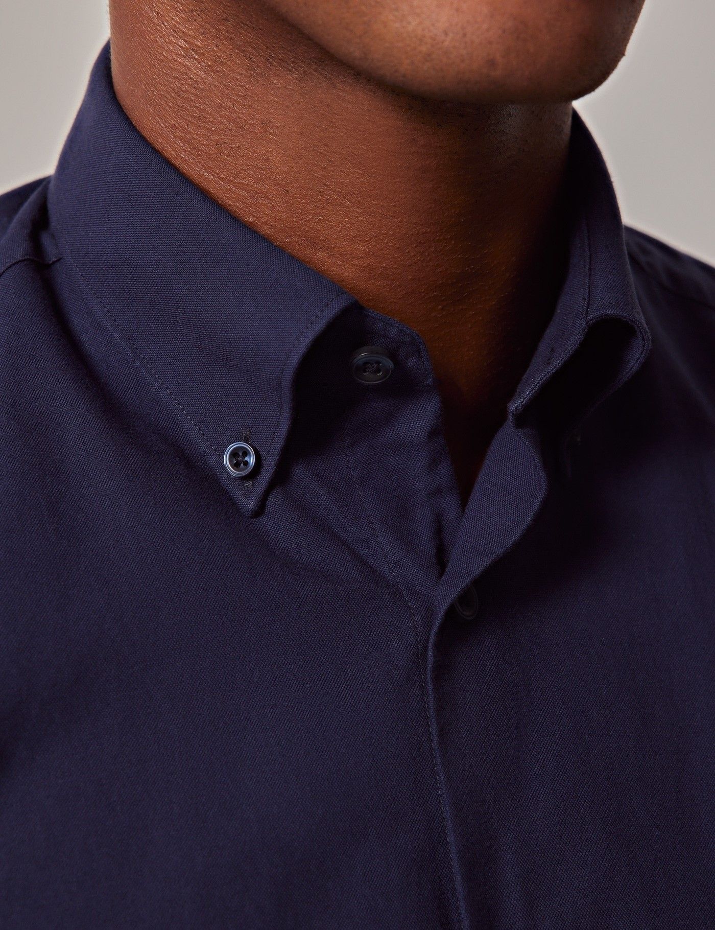 Regular Fit Navy Washed Oxford Shirt - Short Sleeve-preview