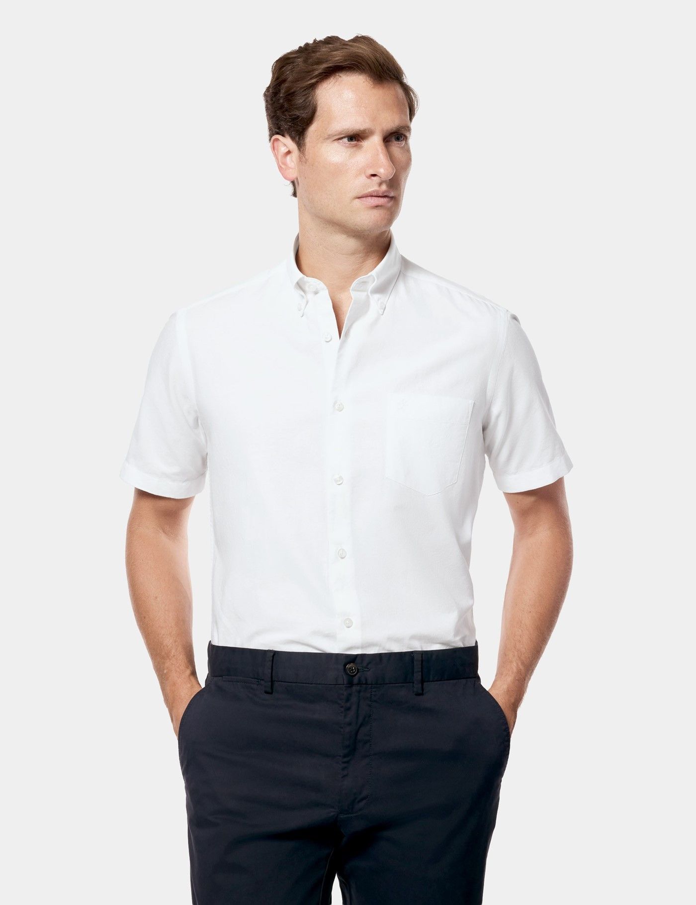 button-down dress shirt in white oxford reviews The Bristol Versatile enough for both casual and formal wear White button-down Oxford shirt -