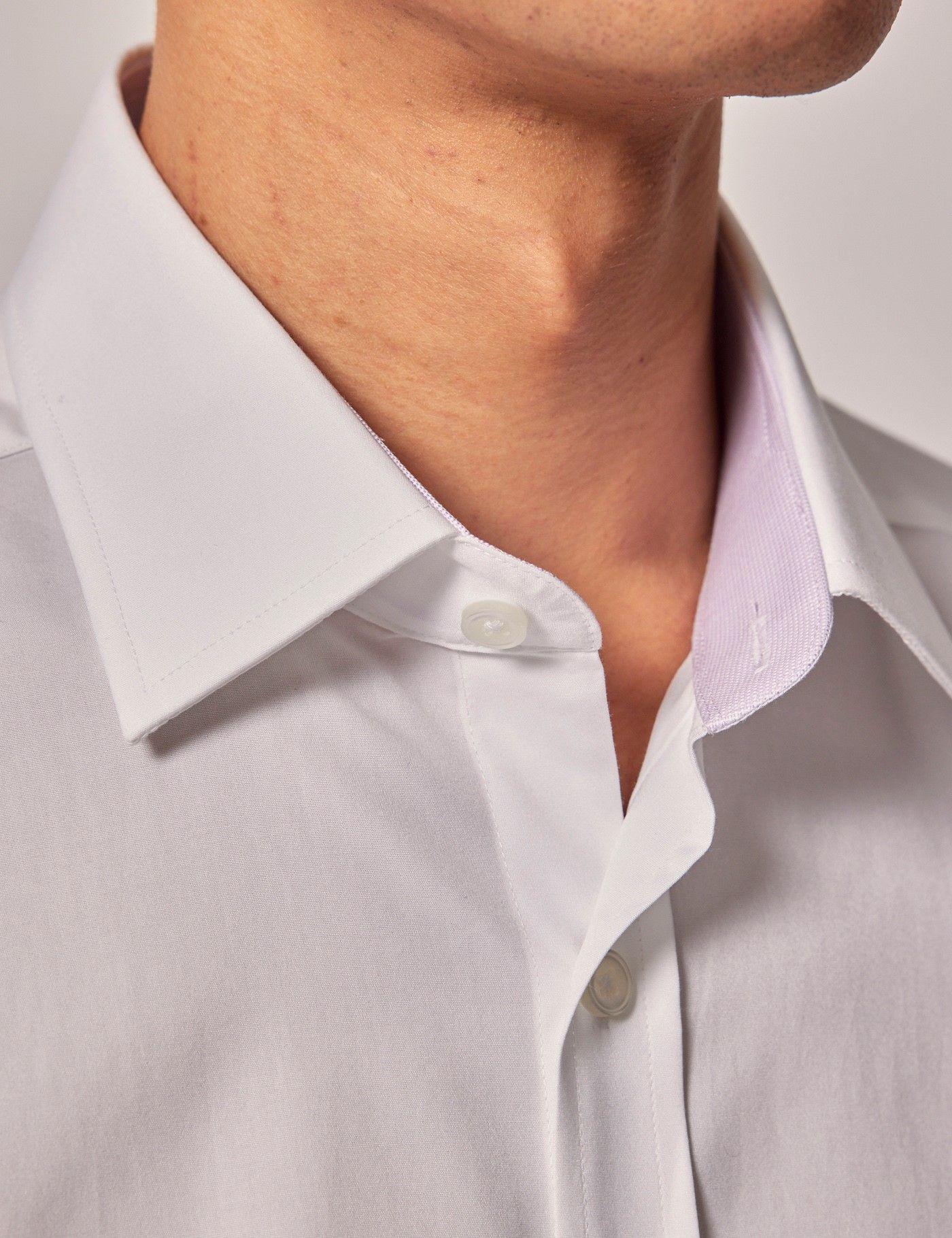 Slim Fit White Poplin Shirt - Short Sleeve-preview
