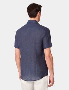 Slim Fit Navy Shirt - Short Sleeve-preview3