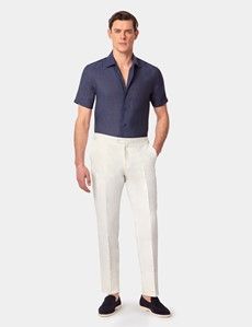 Slim Fit Navy Shirt - Short Sleeve-preview5