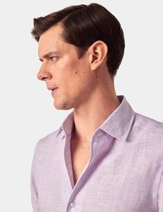 Slim Fit Dusty Lilac Shirt - Short Sleeve-preview2