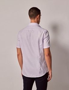 Slim Fit Lilac Non-Iron Shirt - Short Sleeve