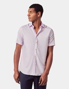 Slim Fit Lilac Shirt - Short Sleeve