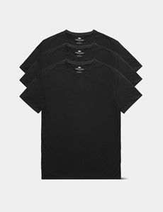 Regular Fit 3-Pack Black T-Shirts